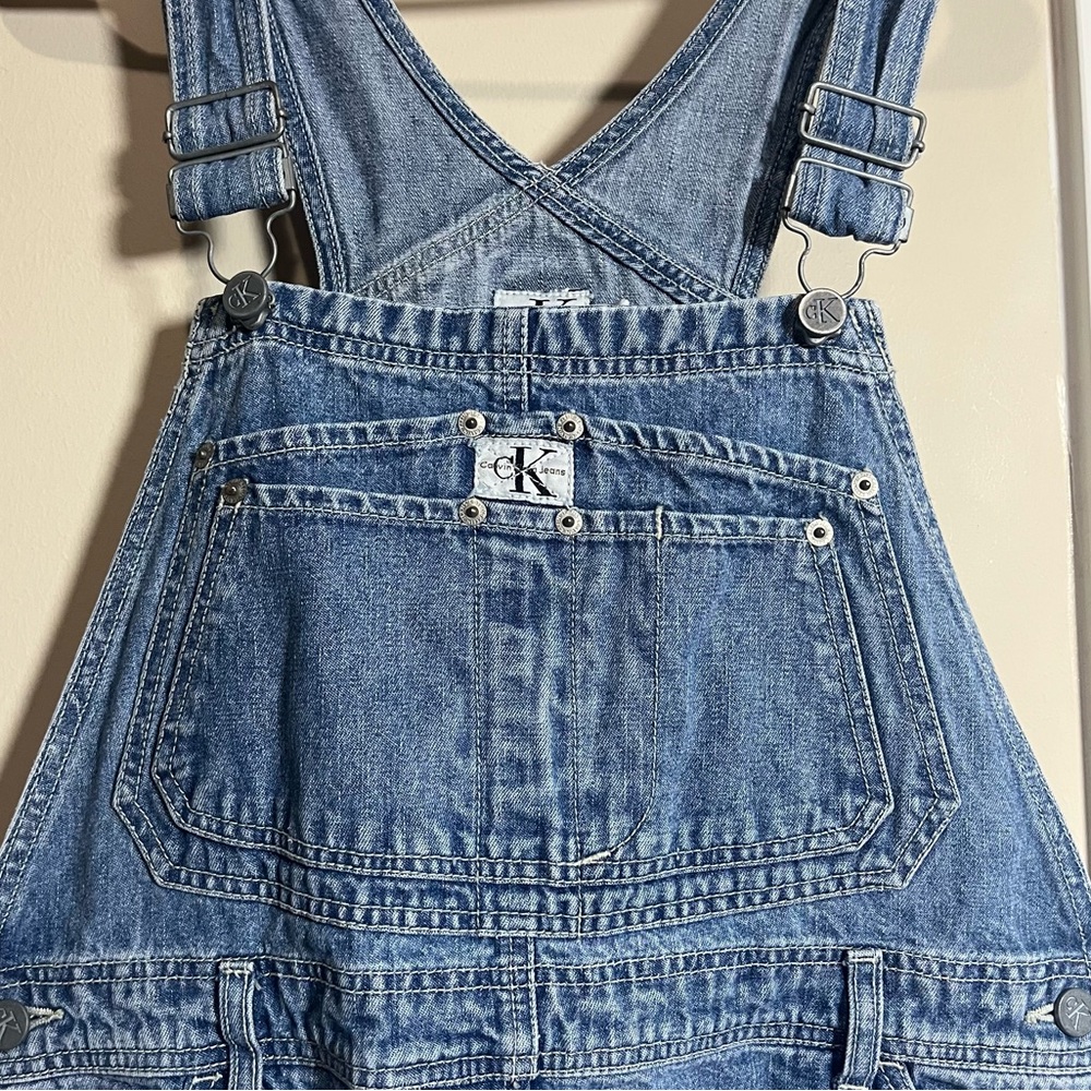 Vintage 90s Calvin Klein Carpenter Denim Bib Overalls - Picture 8 of 14